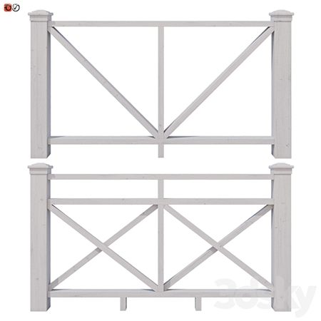 Set of handrails and terrace railing 6